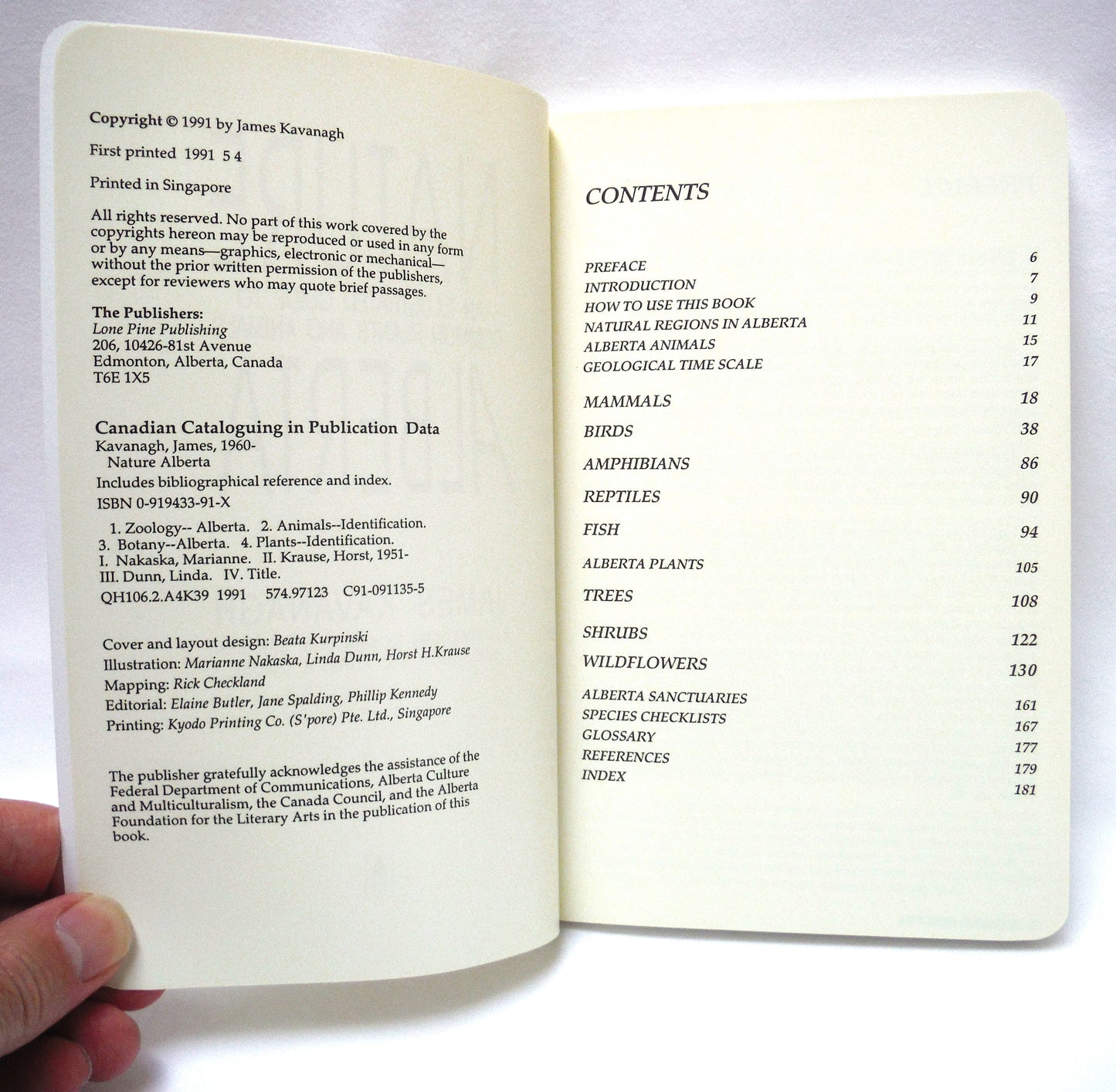 NATURE ALBERTA, An Illustrated Guide to Common Plants and Animals, by James Kavanagh, Illustrations by Marianne Nakaska, Linda Dunn, and Horst H. Krause (1991 1st Ed.)