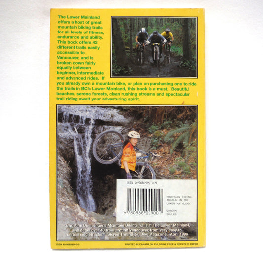 MOUNTAIN BIKING TRAILS IN THE LOWER MAINLAND, by Christine Boehringer (1996 1st Ed.)