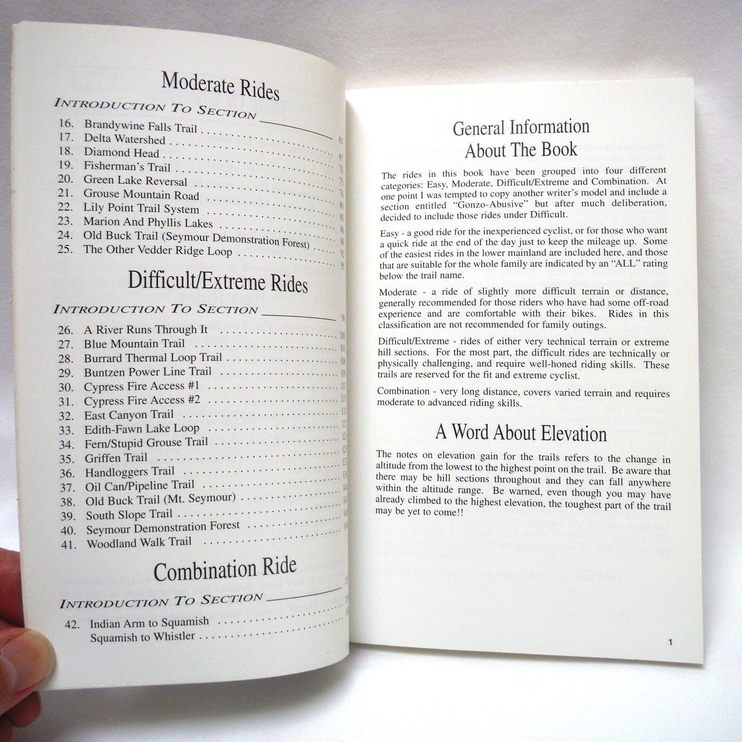 MOUNTAIN BIKING TRAILS IN THE LOWER MAINLAND, by Christine Boehringer (1996 1st Ed.)