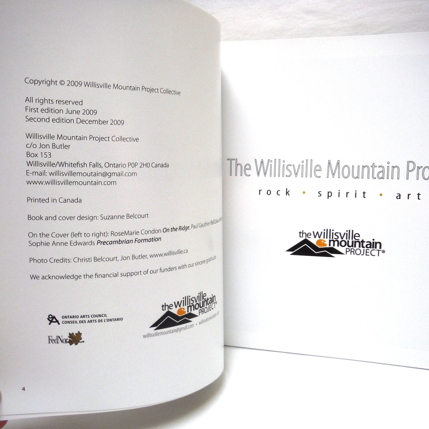 THE WILLISVILLE MOUNTAIN PROJECT: Rock-Spirit-Art Exhibit Catalogue, 2009