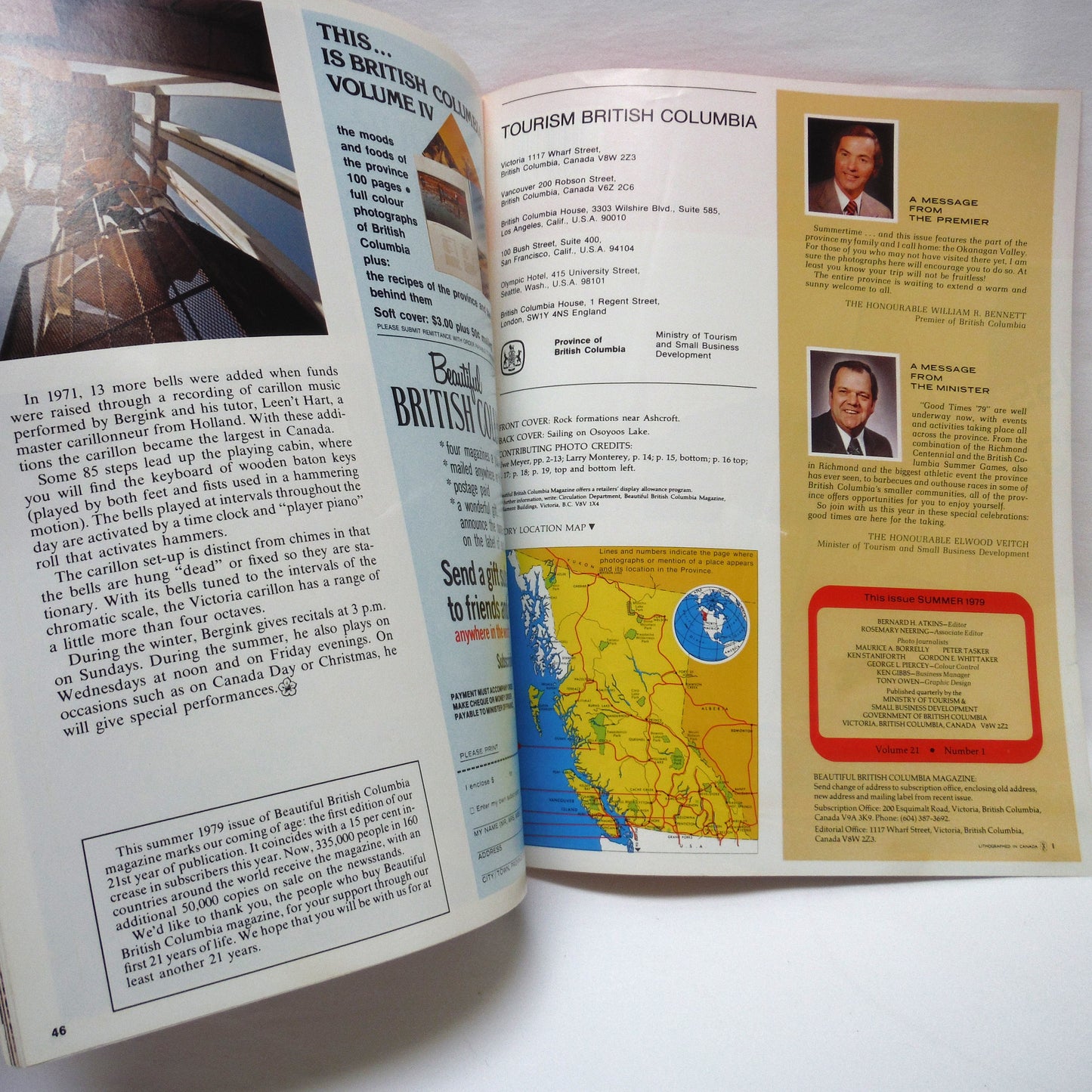 BEAUTIFUL BRITISH COLUMBIA MAGAZINE, Our 21st Anniversary Summer Issue, 1979