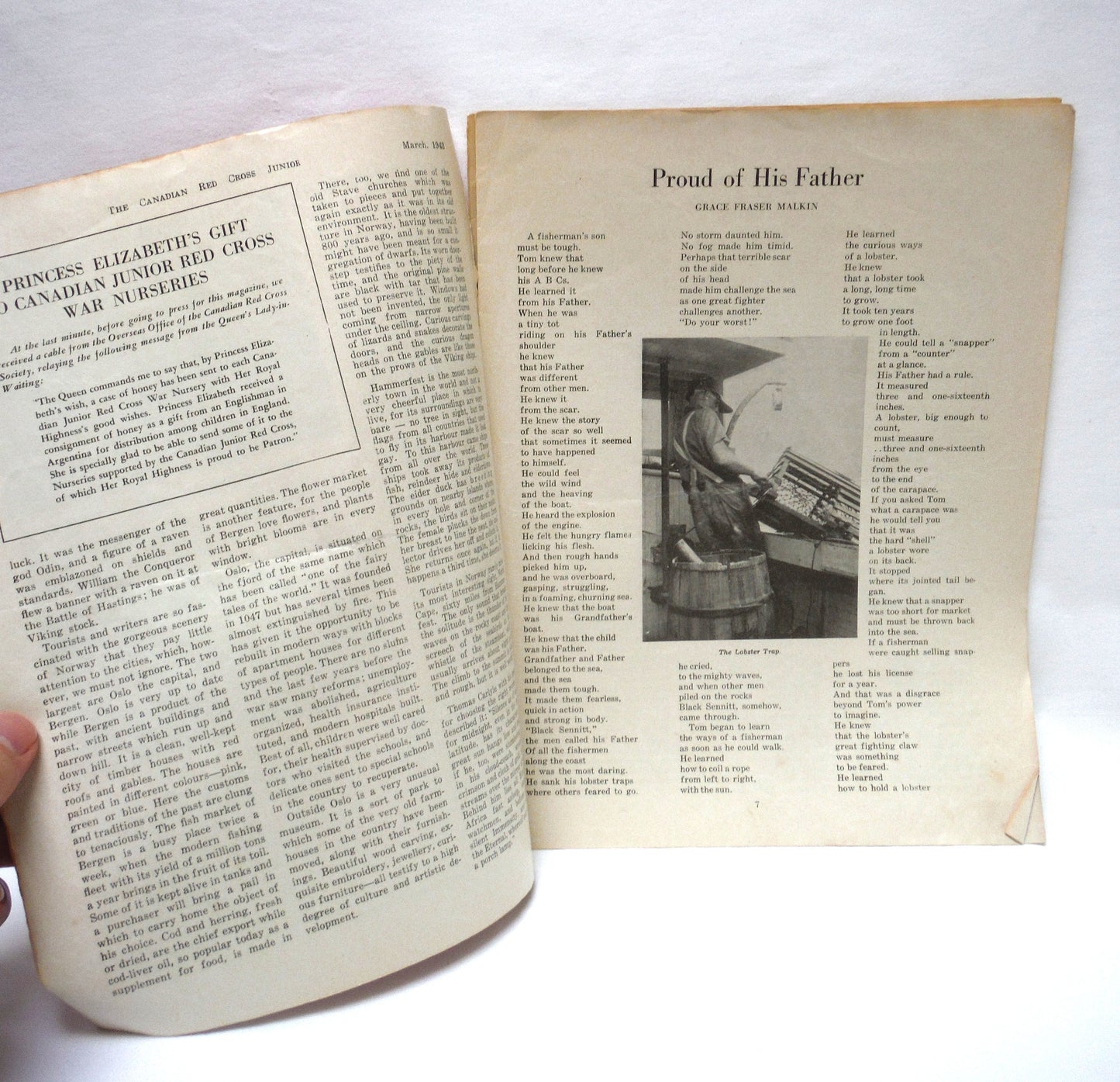 THE CANADIAN RED CROSS JUNIOR MAGAZINE, A Paul's 3-Pack of Antique 1943, 1944, 1946 Canadianna Magazines!