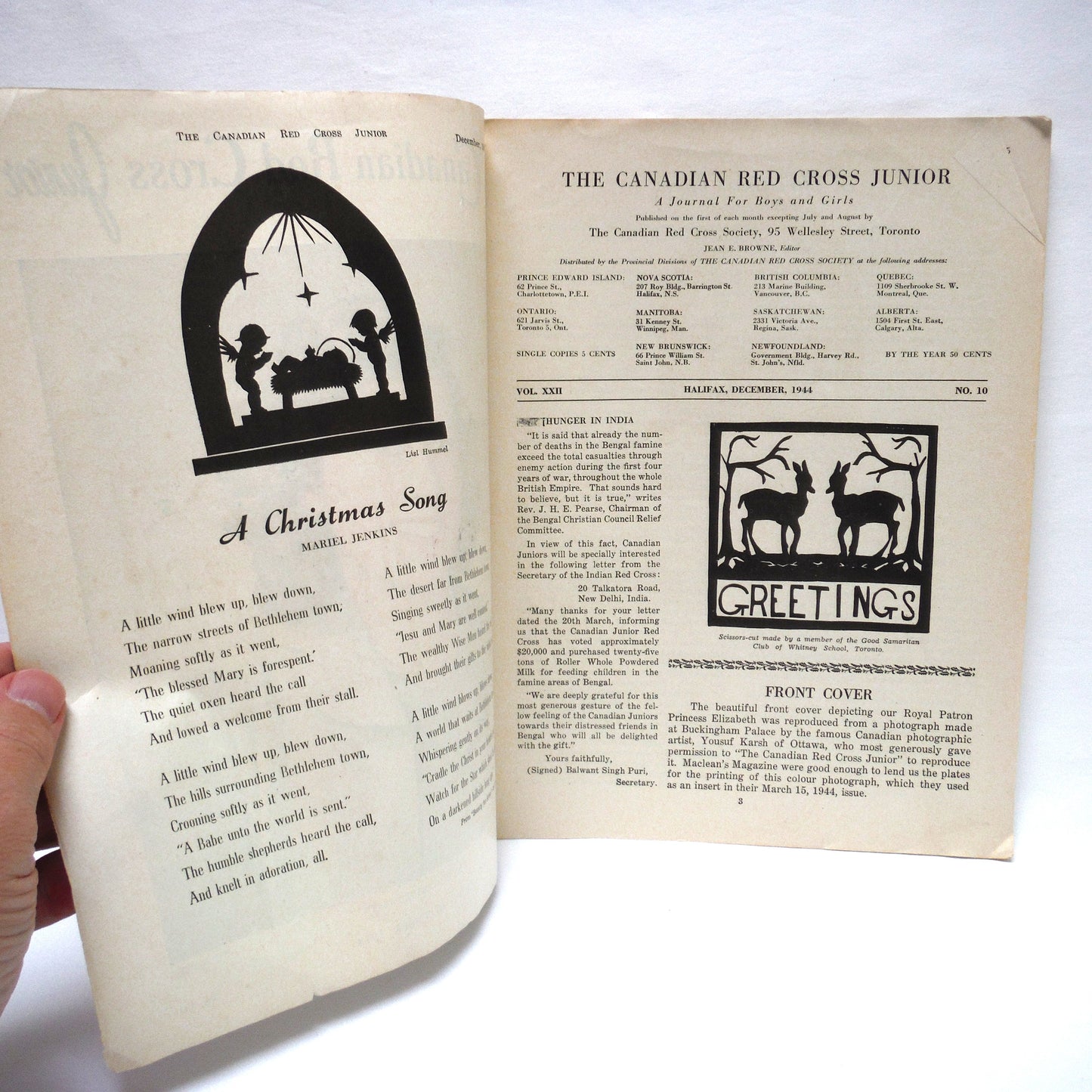 THE CANADIAN RED CROSS JUNIOR MAGAZINE, A Paul's 3-Pack of Antique 1943, 1944, 1946 Canadianna Magazines!