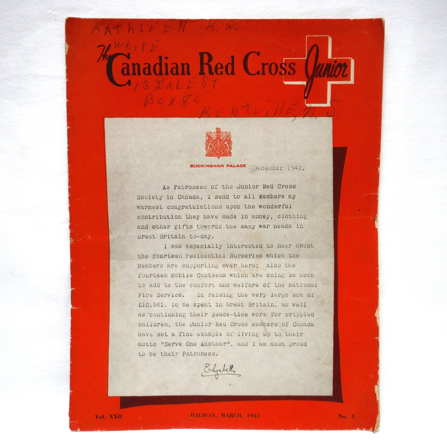 THE CANADIAN RED CROSS JUNIOR MAGAZINE, A Paul's 3-Pack of Antique 1943, 1944, 1946 Canadianna Magazines!