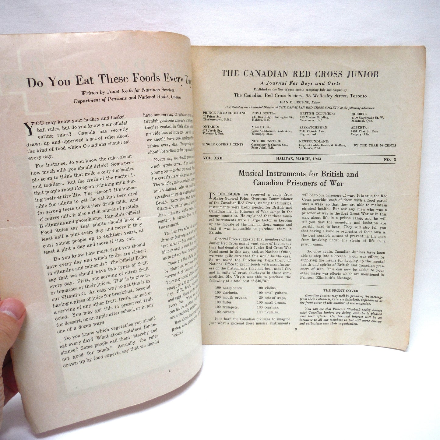 THE CANADIAN RED CROSS JUNIOR MAGAZINE, A Paul's 3-Pack of Antique 1943, 1944, 1946 Canadianna Magazines!