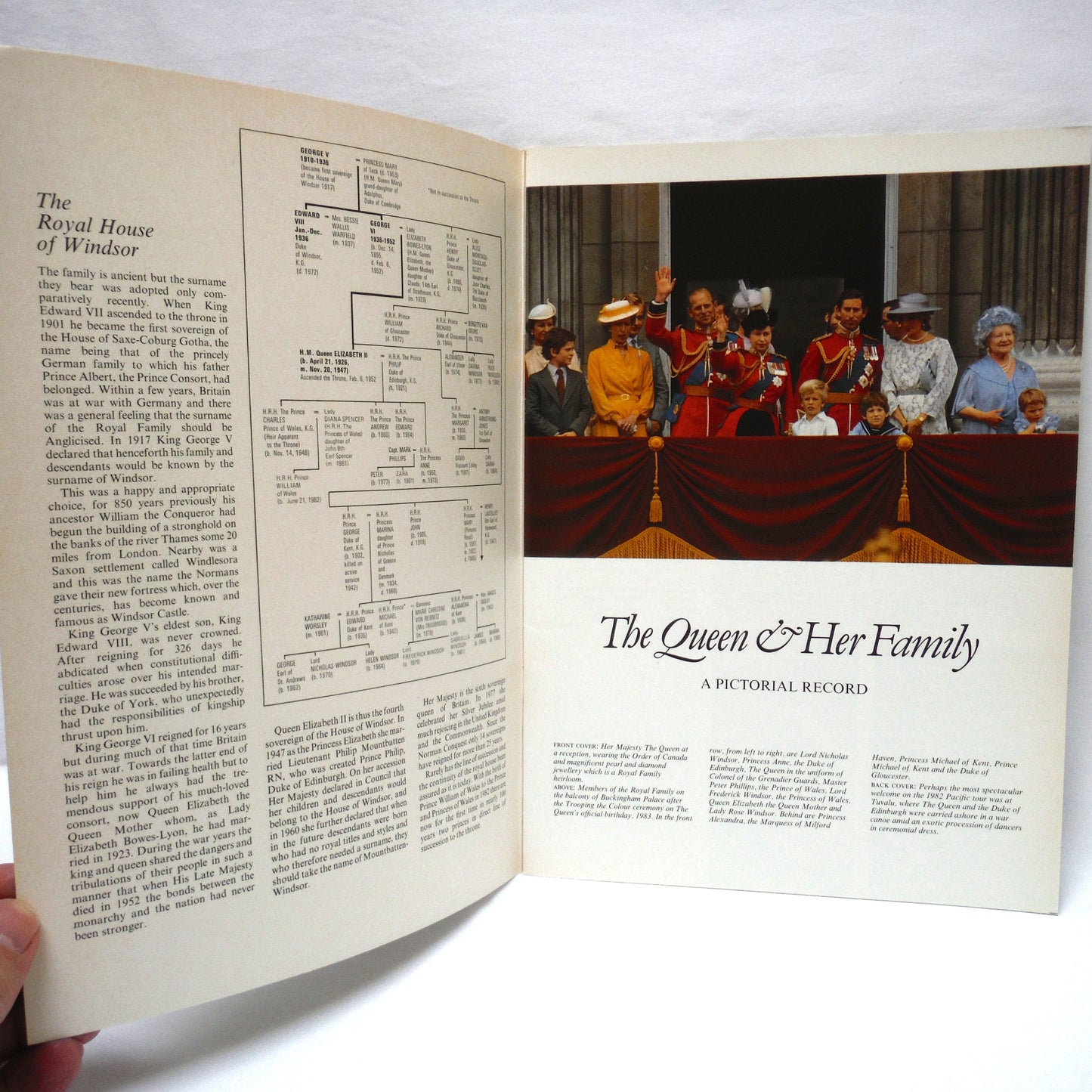 THE QUEEN AND HER FAMILY: A Pictorial Record of The Royal House of Windsor, by Pitkin of London, 1983
