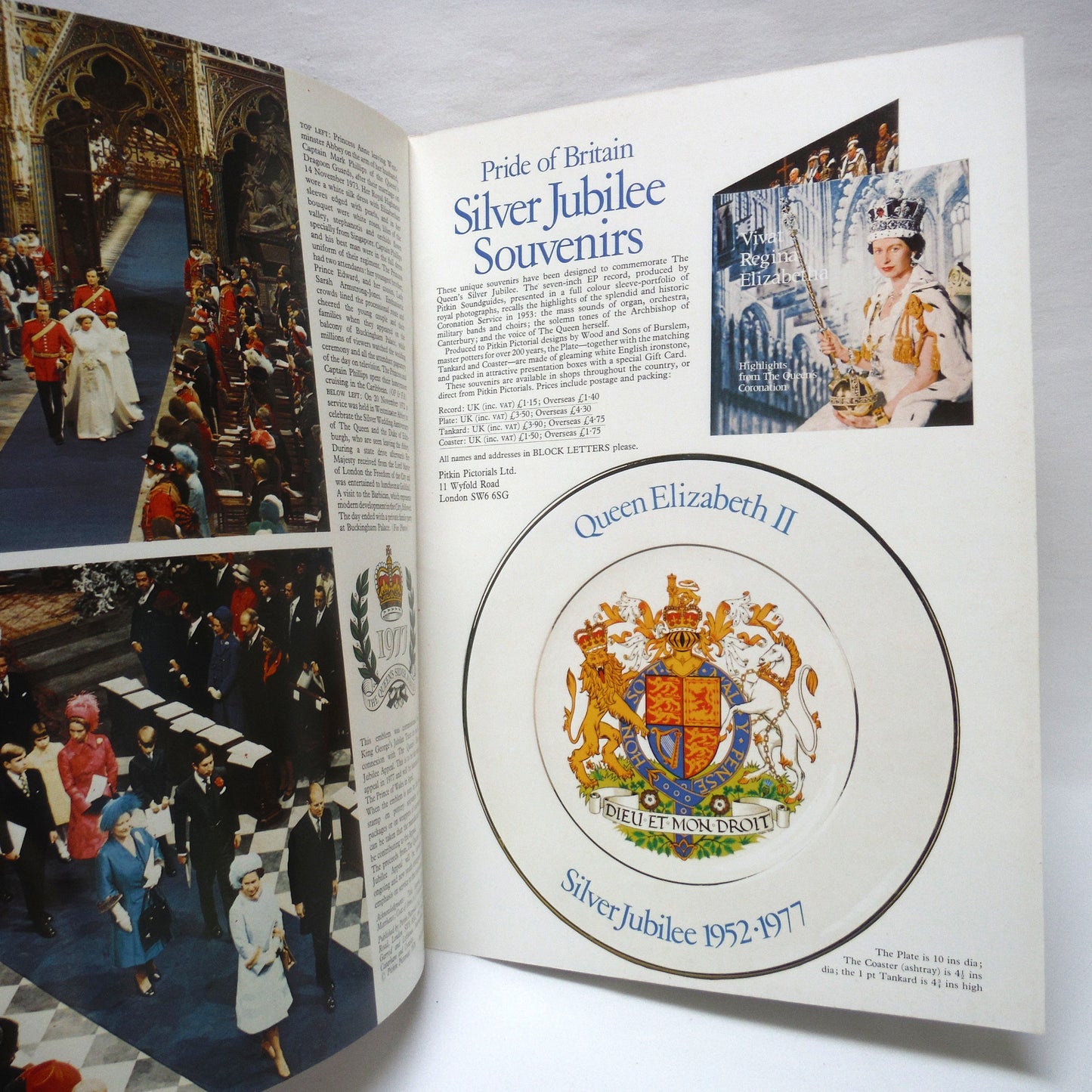 THE QUEEN'S SILVER JUBILEE: A Pictorial Souvenir to Commemorate the 25th Anniversary of The Queen's Accession to The Throne, by Pitkin of London, 1976