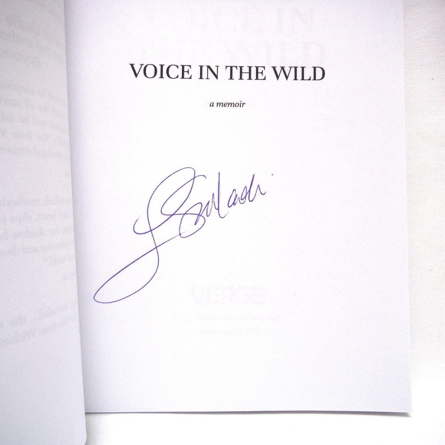 VOICE IN THE WILD, A Memoir by Laurie Sarkadi (1st Ed. SIGNED)