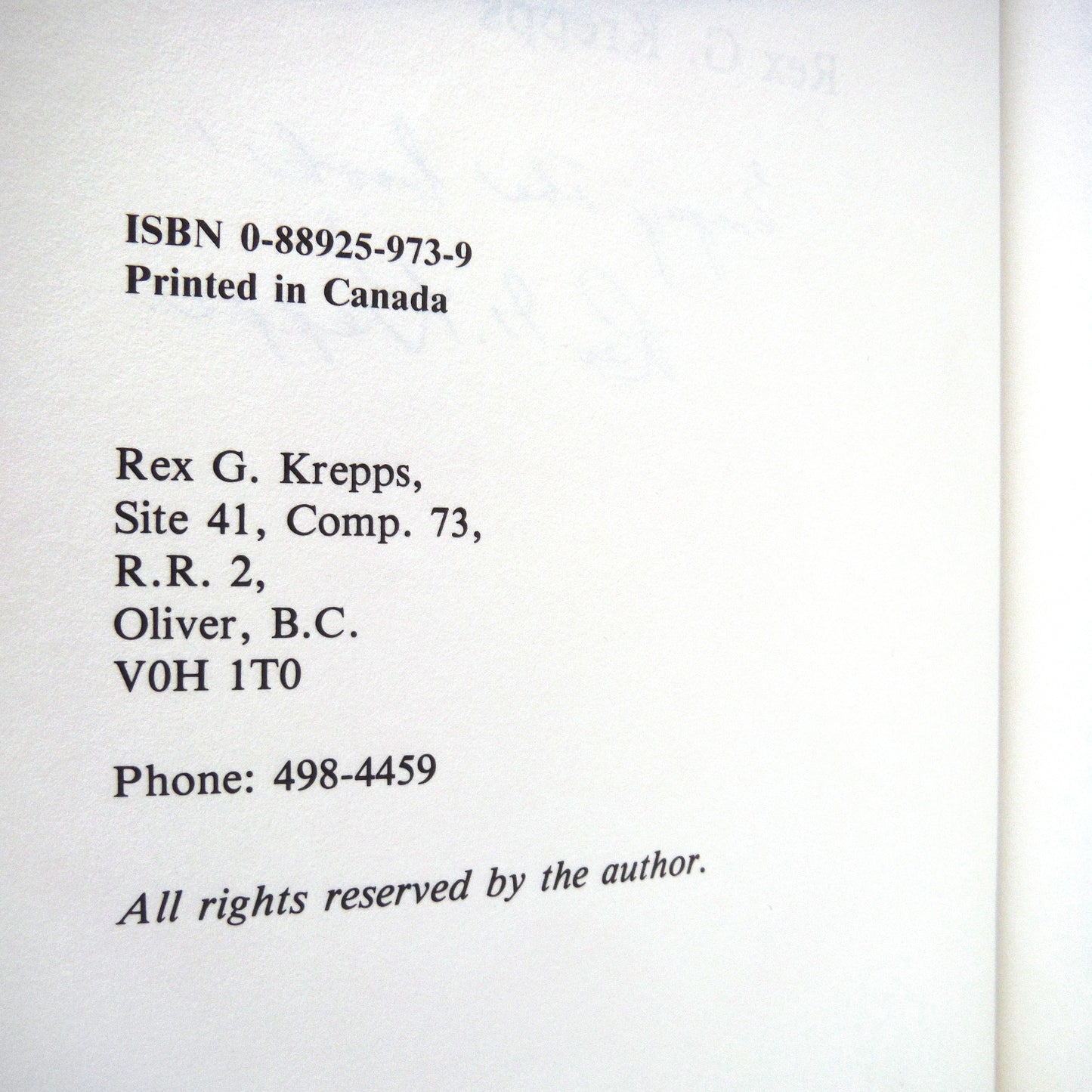 AS SPARKS FLY UPWARD, A 1900's Canadian Prairie Novel by Rex G. Krepps (1st Ed. SIGNED)