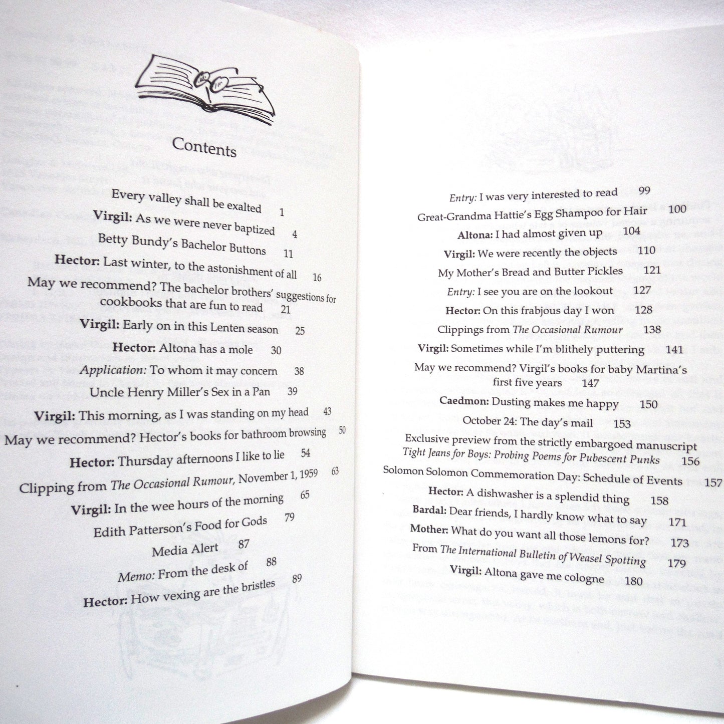 BACHELOR BROTHERS, Bed & Breakfast PILLOW BOOK, by Bill Richardson (1st Ed. SIGNED)