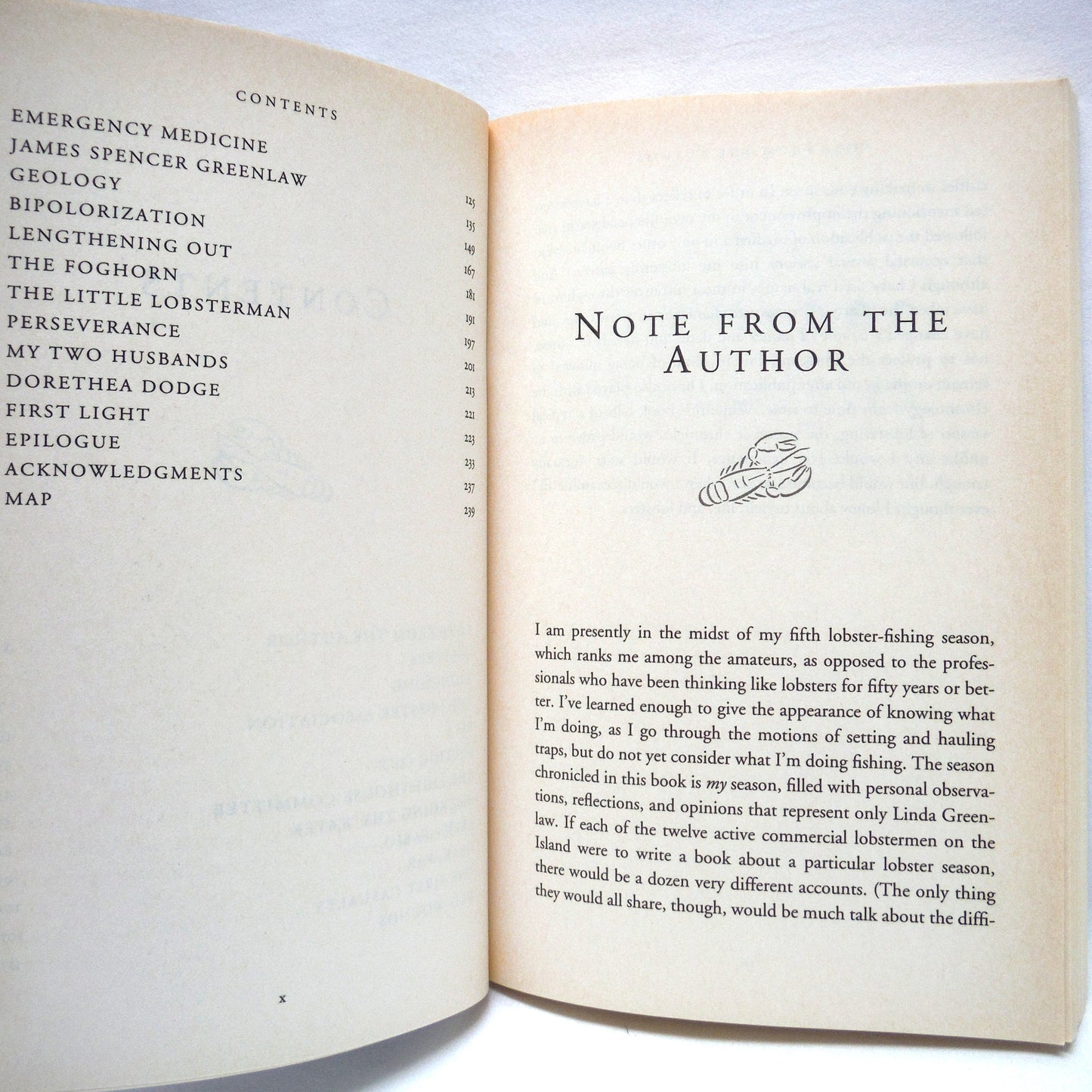 THE LOBSTER CHRONICLES, Life on a Very Small Island, Stories by Linda Greenlaw (1st Ed. SIGNED)