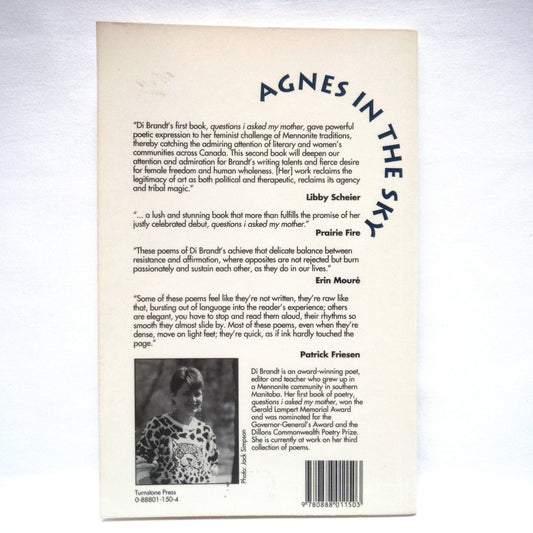 AGNES IN THE SKY, Poems by Di Brandt (1st Ed. SIGNED)