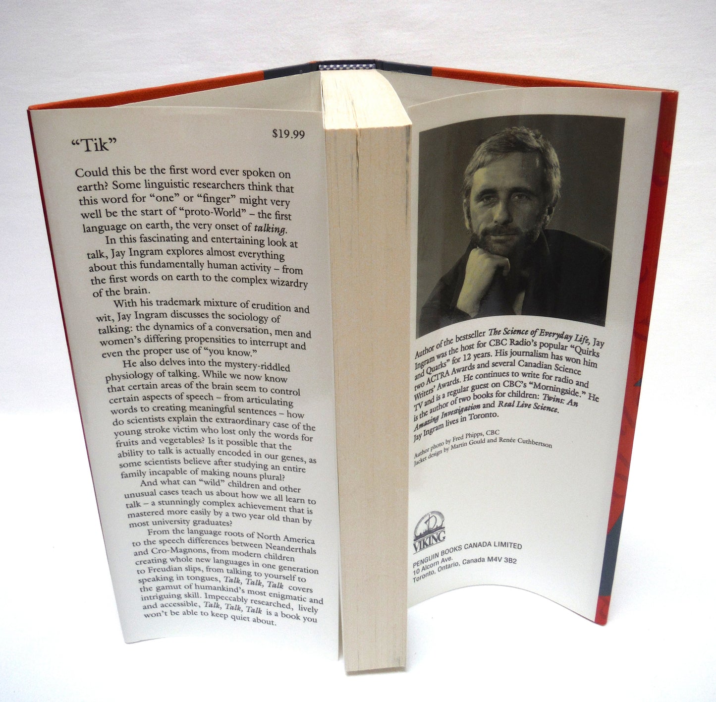 TALK TALK TALK, An Investigation Into The Mystery of Speech, by Jay Ingram (1st Ed. SIGNED)