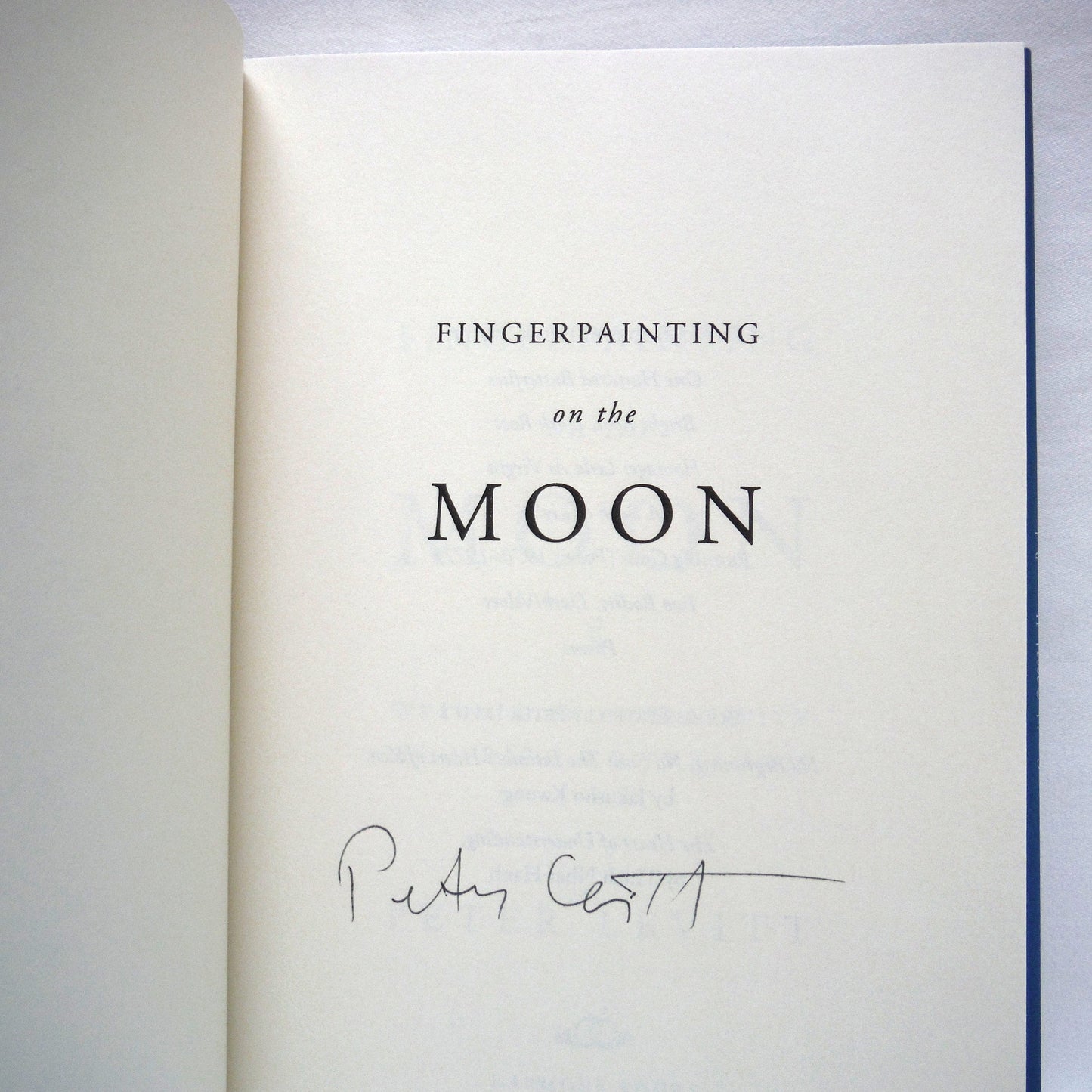 FINGERPAINTING ON THE MOON, Writing and Creativity As A Path To Freedom, by Peter Levitt (1st Ed. SIGNED)