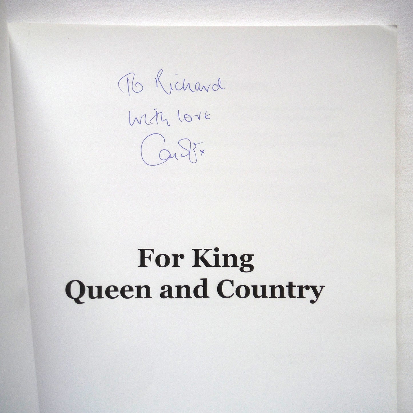 FOR KING, QUEEN AND COUNTRY, The Life Story of Thomas Arthur Lockett, GM., by Carole Widdicombe (1st Ed. SIGNED)