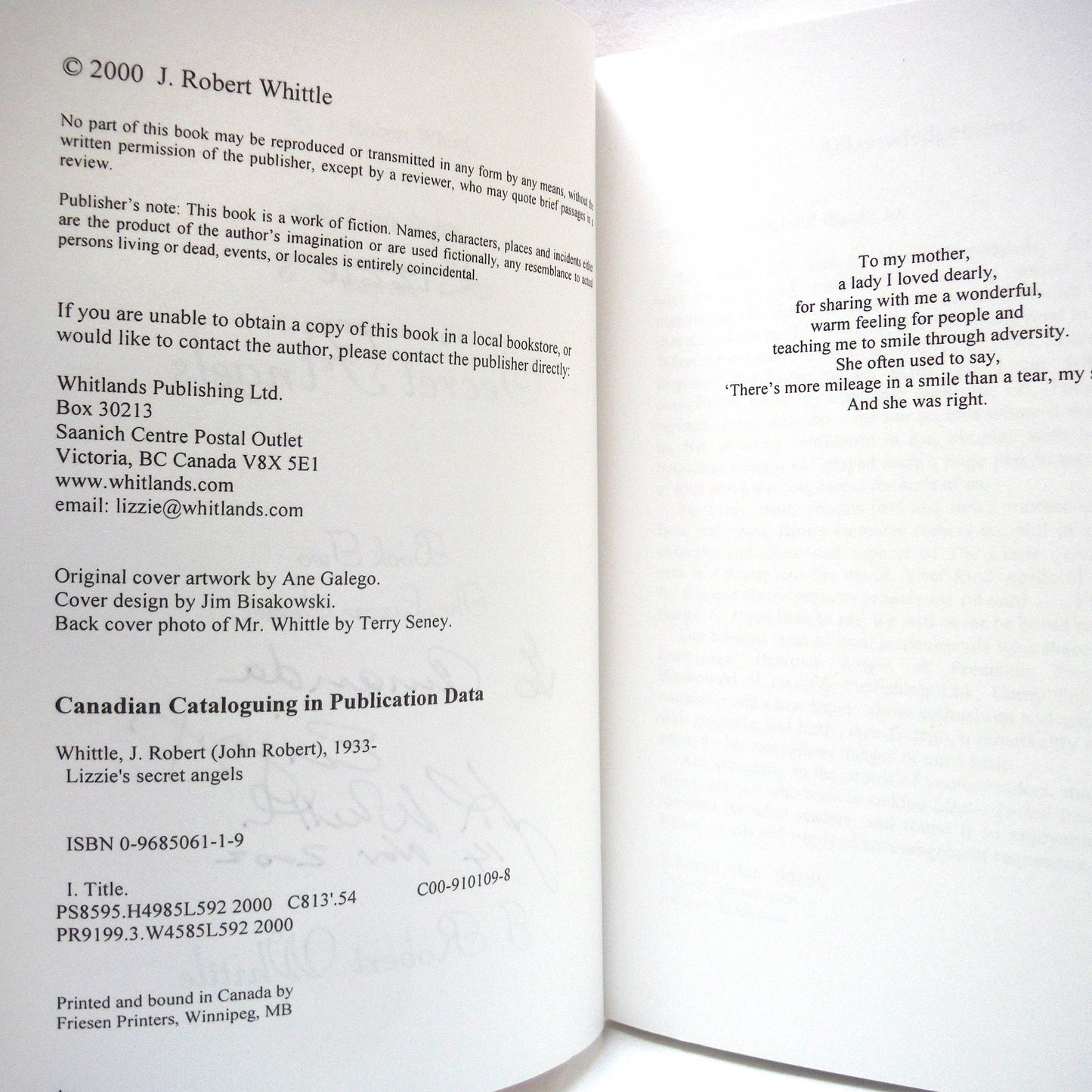 The Lizzie Series by Canadian Author J. Robert Whittle: A Paul's 3-Pack of BOOKS ONE, TWO & THREE (1st Ed. SIGNED)