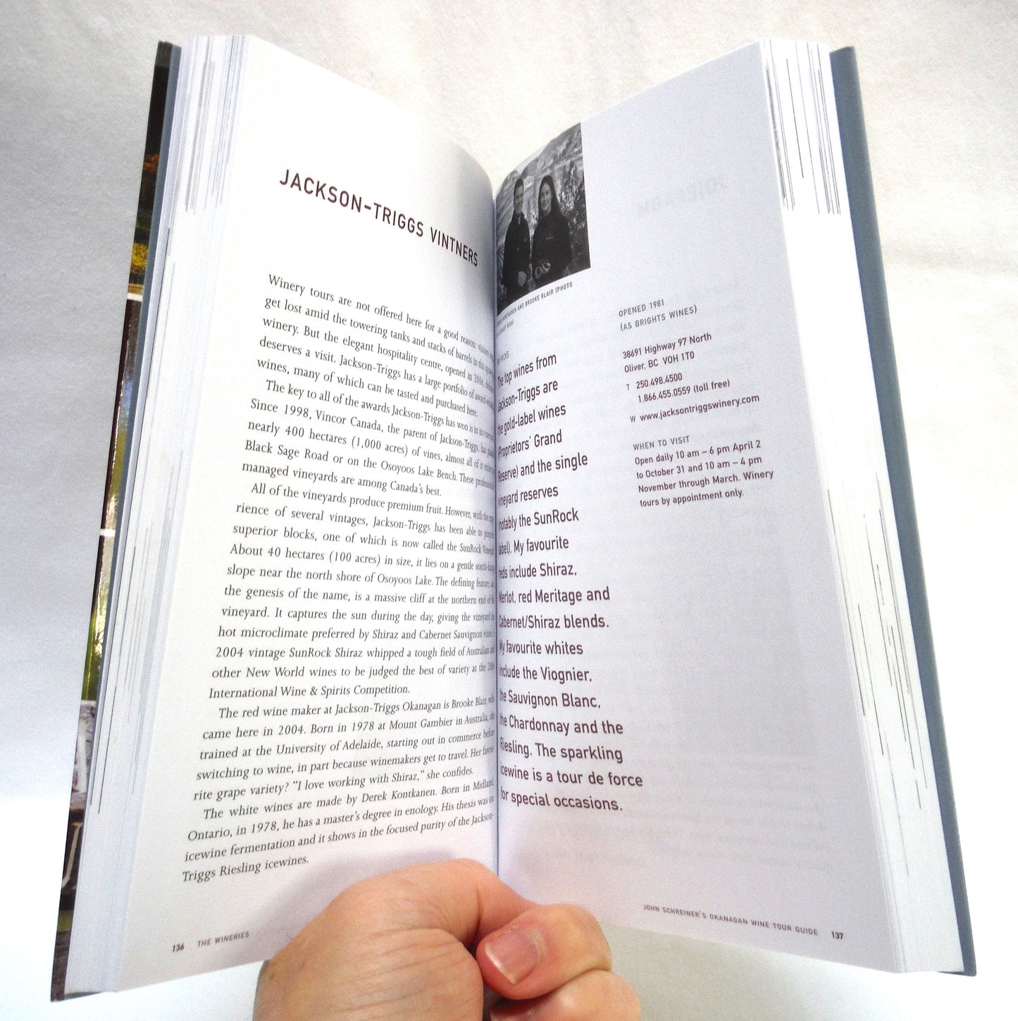 OKANAGAN WINE TOUR GUIDE, by John Schreiner (2010 3rd Ed.)