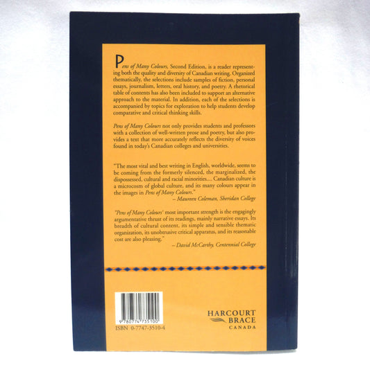 PENS OF MANY COLOURS, A Canadian Reader, Second Edition, Edited by Eva C. Karpinski, 1997