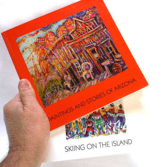 BRIAN SCOTT, THE BC PAINTER 2-PACK OF ART BOOKS: Paintings and Stories of Arizona, and Skiing On The Island (BOTH SIGNED 1st Ed.)