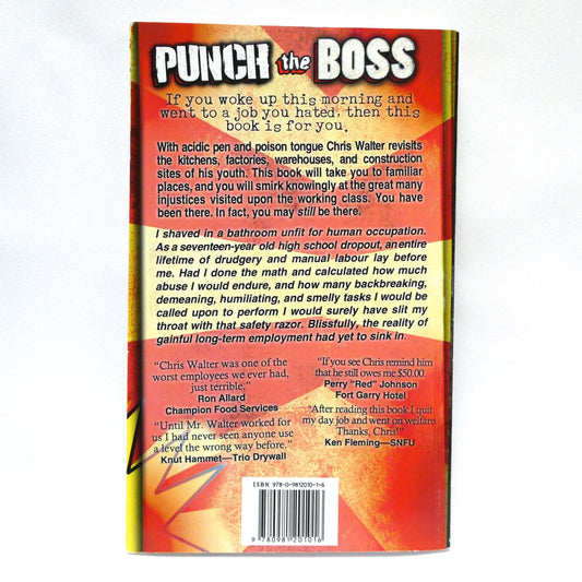 PUNCH THE BOSS, A Novel by Chris Walter (1st Ed. SIGNED)