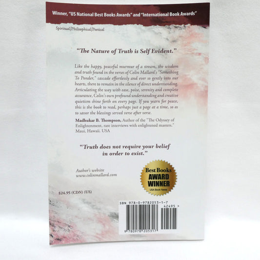 SOMETHING TO PONDER, Reflections From Lao Tzu's "Tao Te Ching", by Colin D. Mallard, Ph.D., 2012