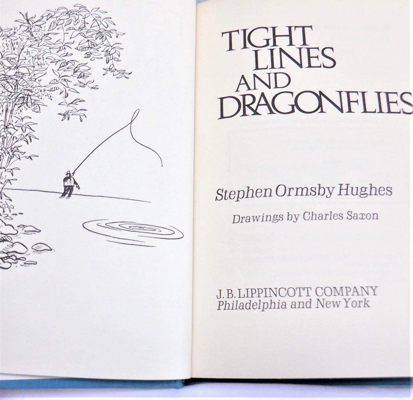 TIGHT LINES AND DRAGONFLIES, Short Stories by Stephen Ormsby Hughes (1972 1st Ed.)