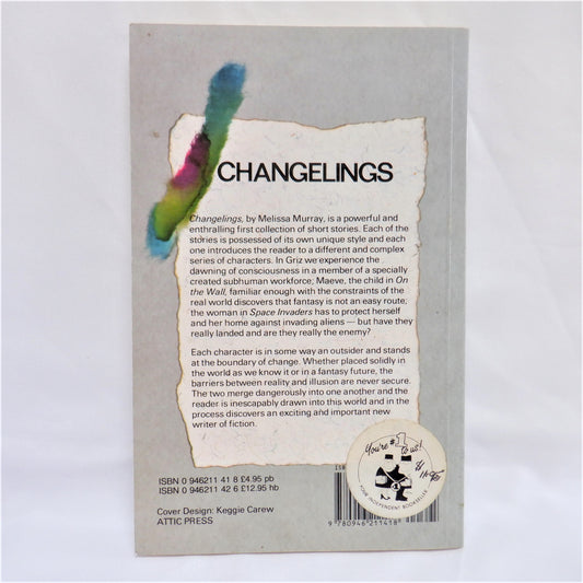 CHANGELINGS, Short Stories by Melissa Murray (1987 1st Ed.)