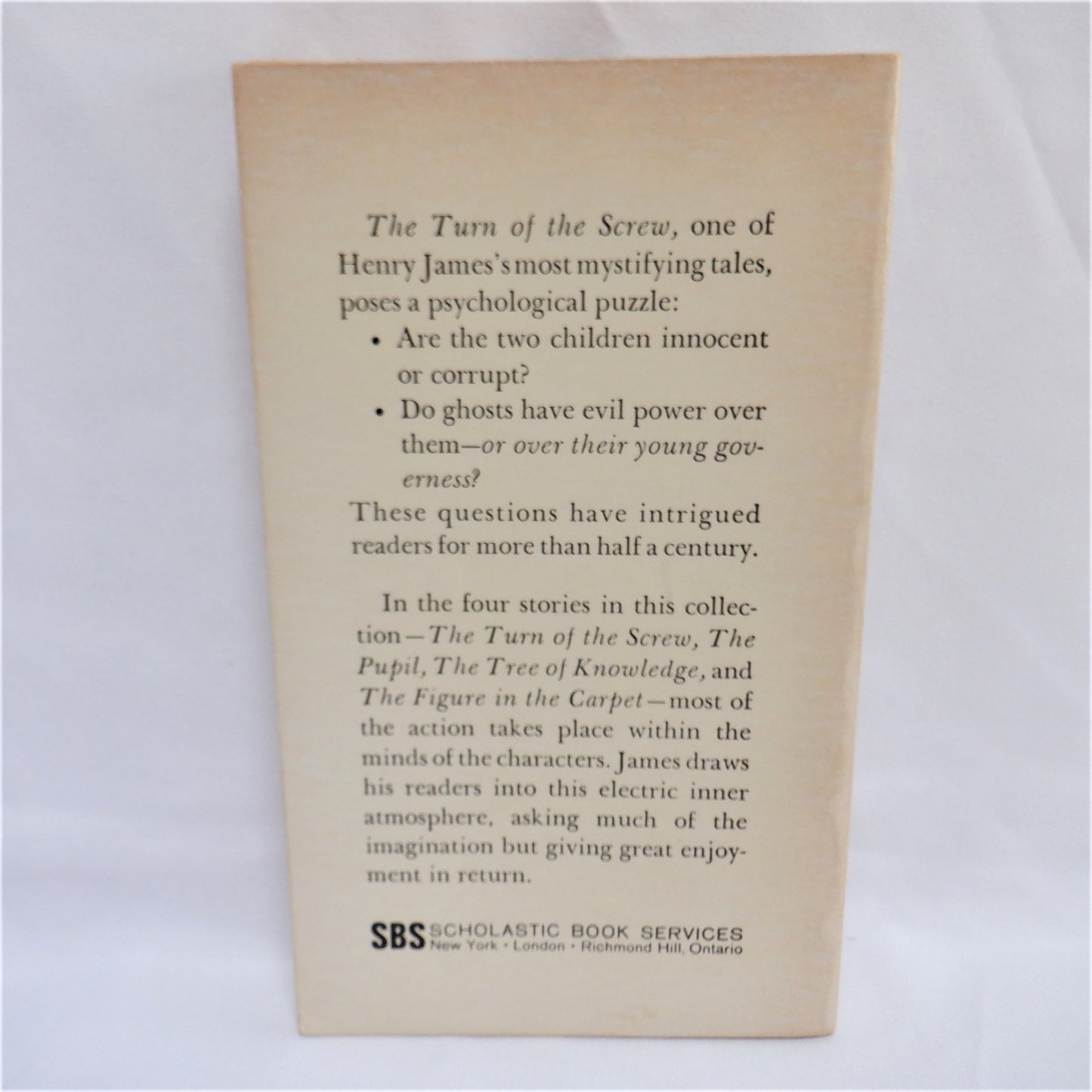 THE TURN OF THE SCREW AND OTHER STORIES, by Henry James, 1966