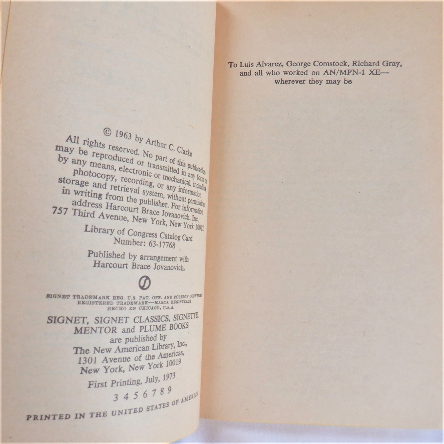 GLIDE PATH, By Arthur C. Clarke (1973 1st Ed.)