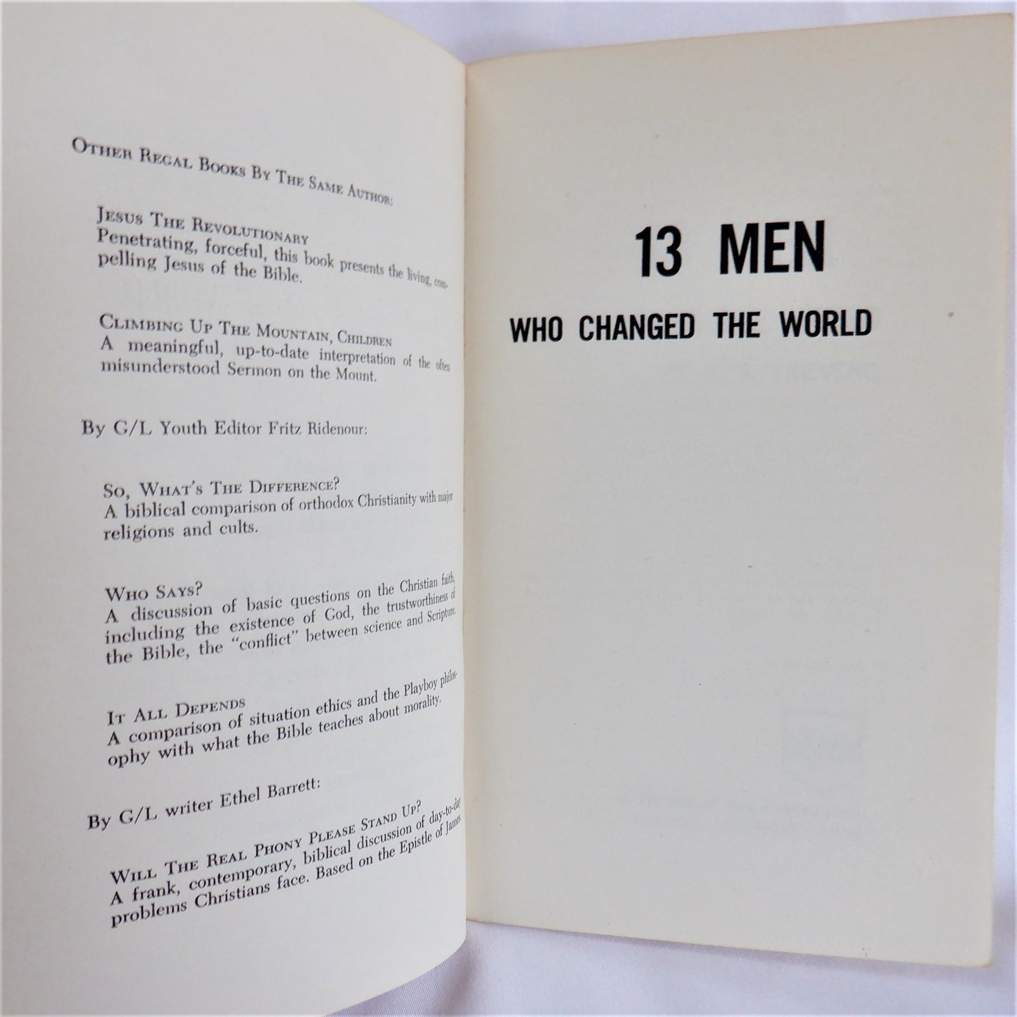 X111 THIRTEEN MEN WHO CHANGED THE WORLD, by H.S. Vigeveno, 1969