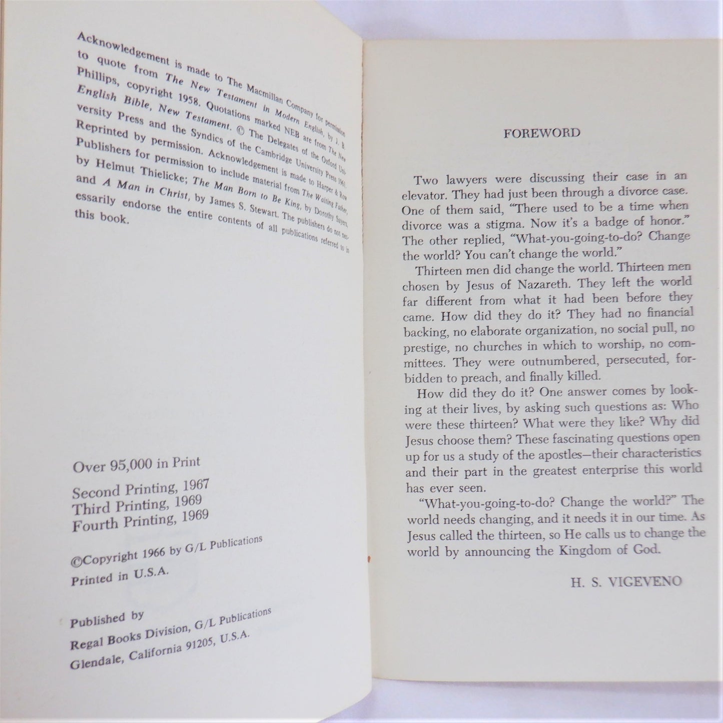 X111 THIRTEEN MEN WHO CHANGED THE WORLD, by H.S. Vigeveno, 1969