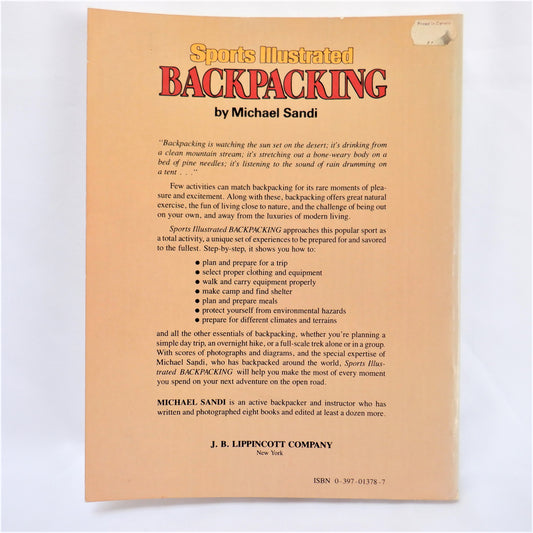 SPORTS ILLUSTRATED BACKPACKING, by Michael Sandi (RARE 1980 1st Ed.)