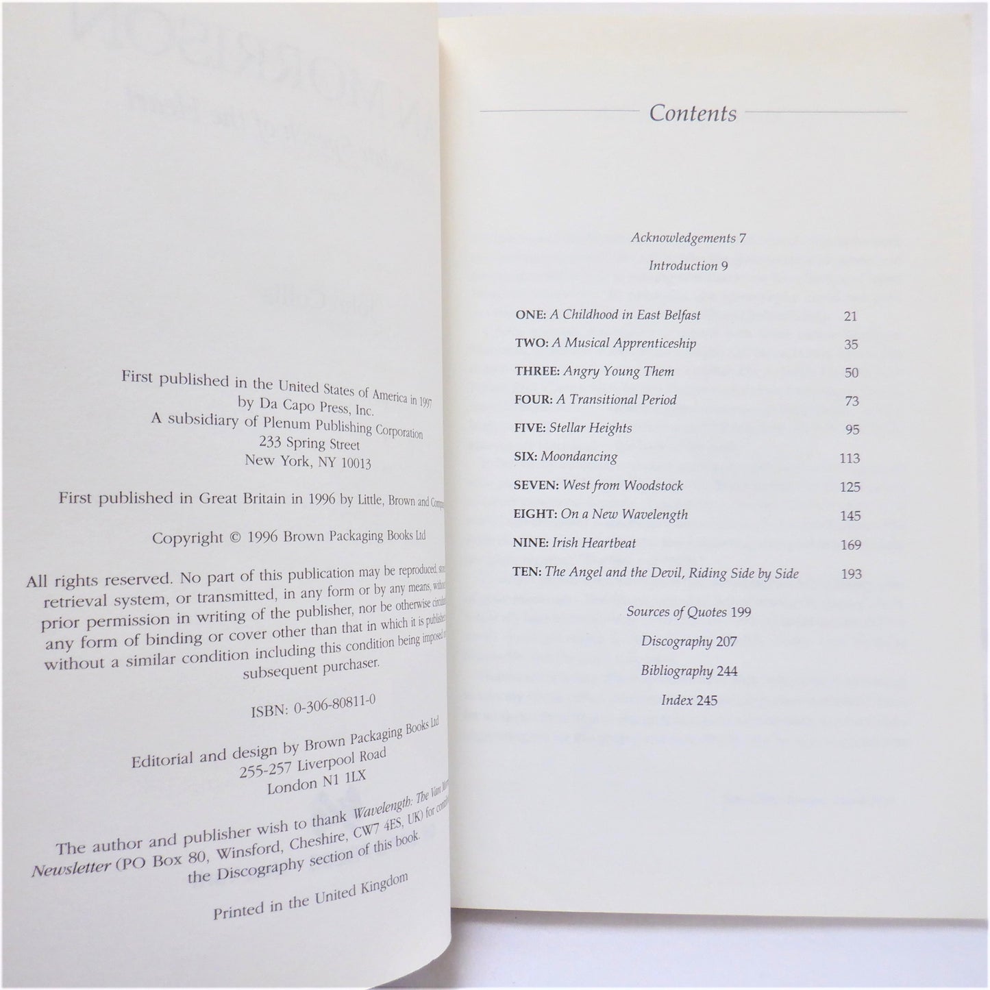 VAN MORRISON, INARTICULATE SPEECH OF THE HEART, Biography by John Collis (1997 1st Ed.)