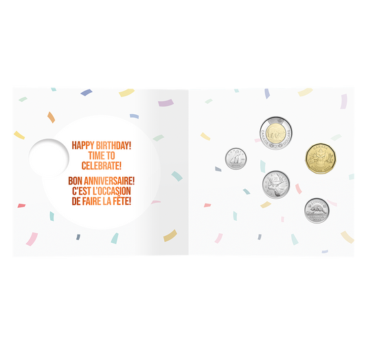 2022 Royal Canadian Mint 5-Coin Gift Set: HAPPY BIRTHDAY! BON ANNIVERSAIRE!