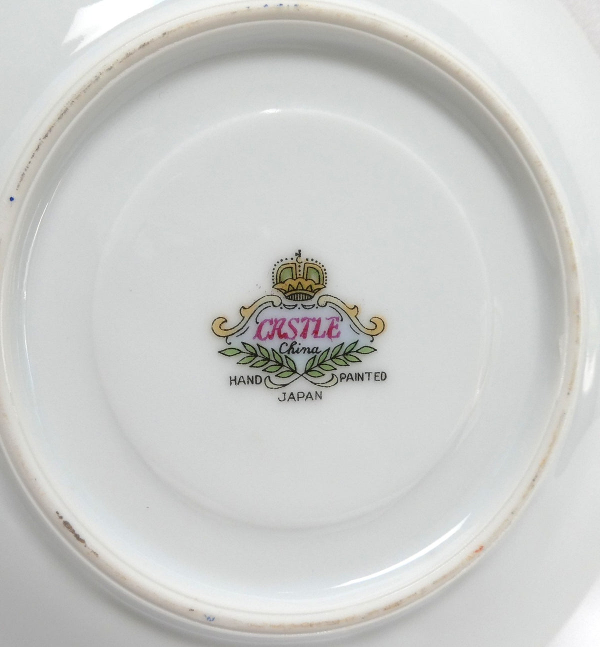 VINTAGE TEA CUP & SAUCER: Hand-Painted Blue Violet Theme by Castle China of Japan