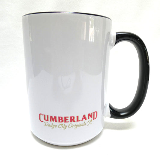 Ceramic Coffee Cup Two-Toned White & Black, Brand New from DODGE CITY ORIGINALS of Cumberland, BC