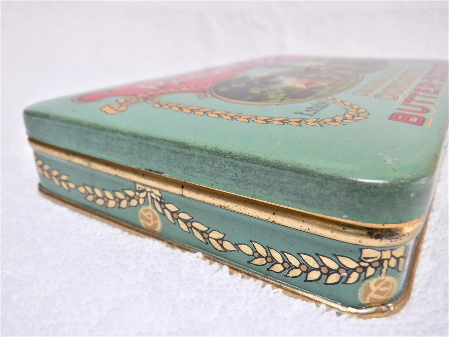 Antique Tin Container by PARKINSON'S Royal Doncaster: 'BUTTER-SCOTCH'