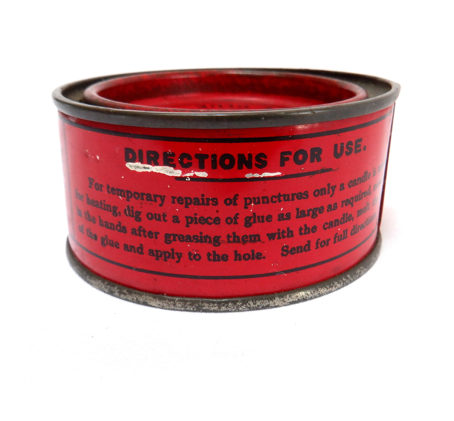 Antique Tin Can by L.W. Ferdinand of Boston, Massachusetts: 'JEFFERY'S SPECIAL MARINE CANOE GLUE'