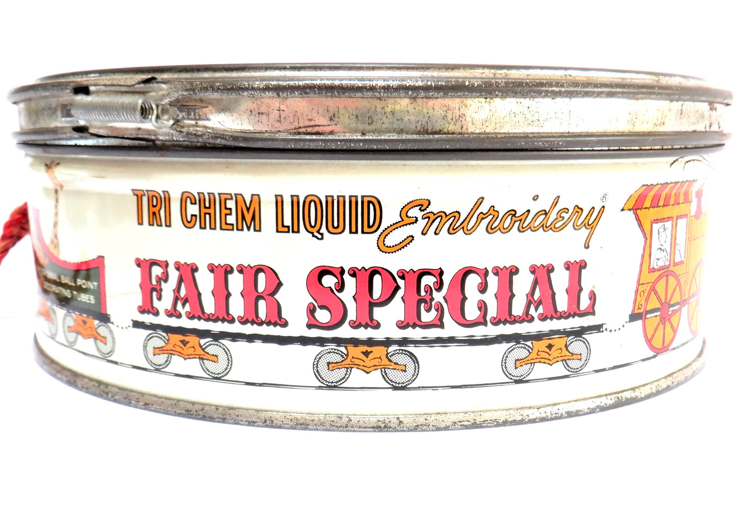 Vintage Tin Hobby Container, 'FAIR SPECIAL' by TRI-CHEM Liquid Embroidery Company Inc.