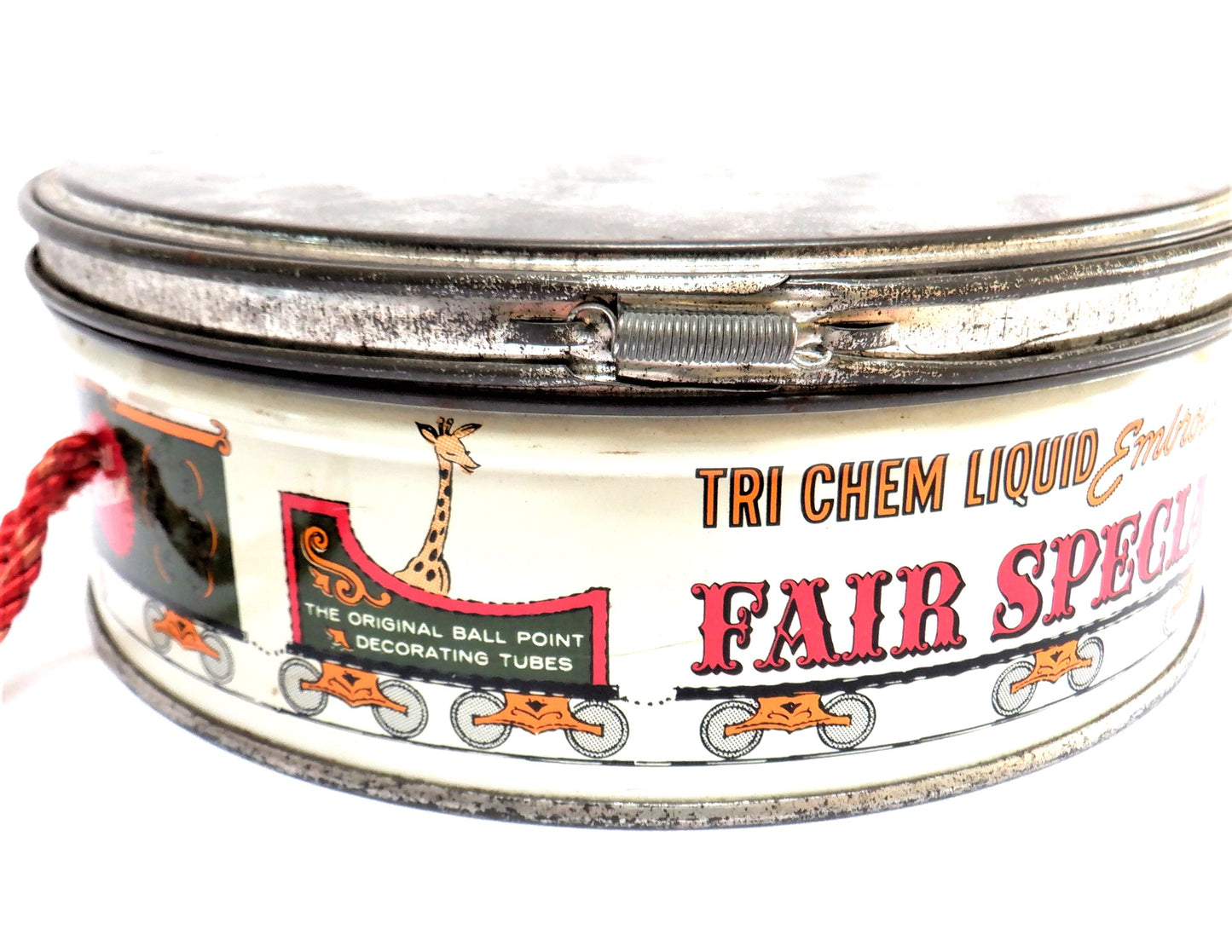 Vintage Tin Hobby Container, 'FAIR SPECIAL' by TRI-CHEM Liquid Embroidery Company Inc.