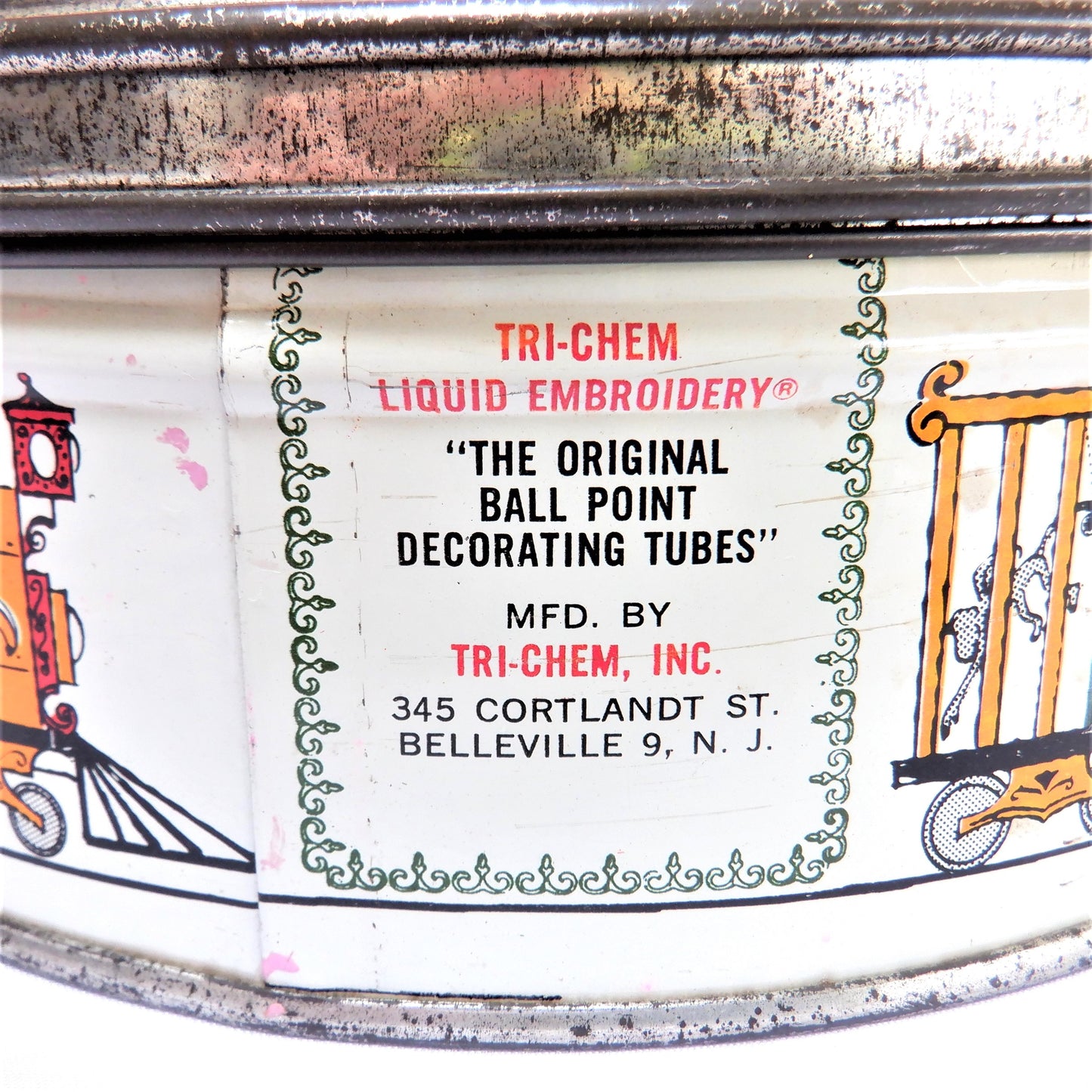 Vintage Tin Hobby Container, 'FAIR SPECIAL' by TRI-CHEM Liquid Embroidery Company Inc.