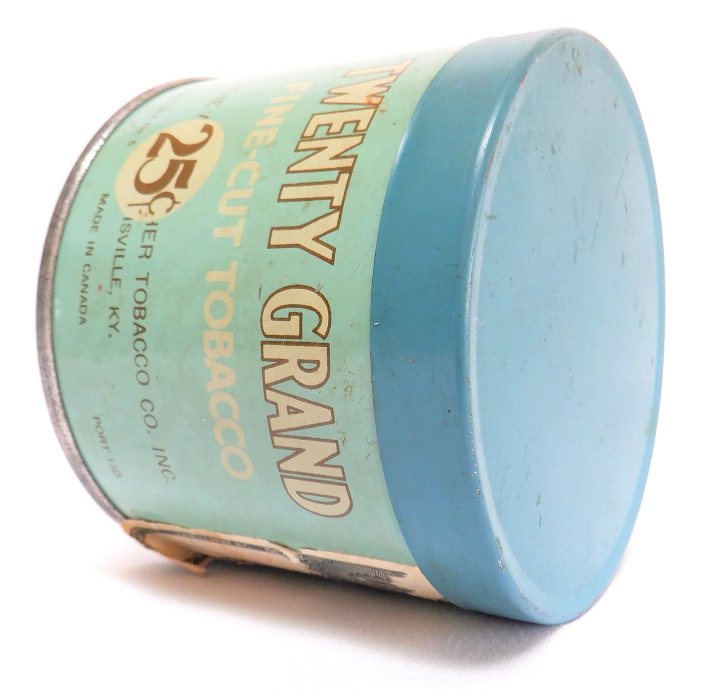 TWENTY GRAND FINE-CUT TOBACCO Antique Tin by The Rock City Tobacco Company, Made in CANADA