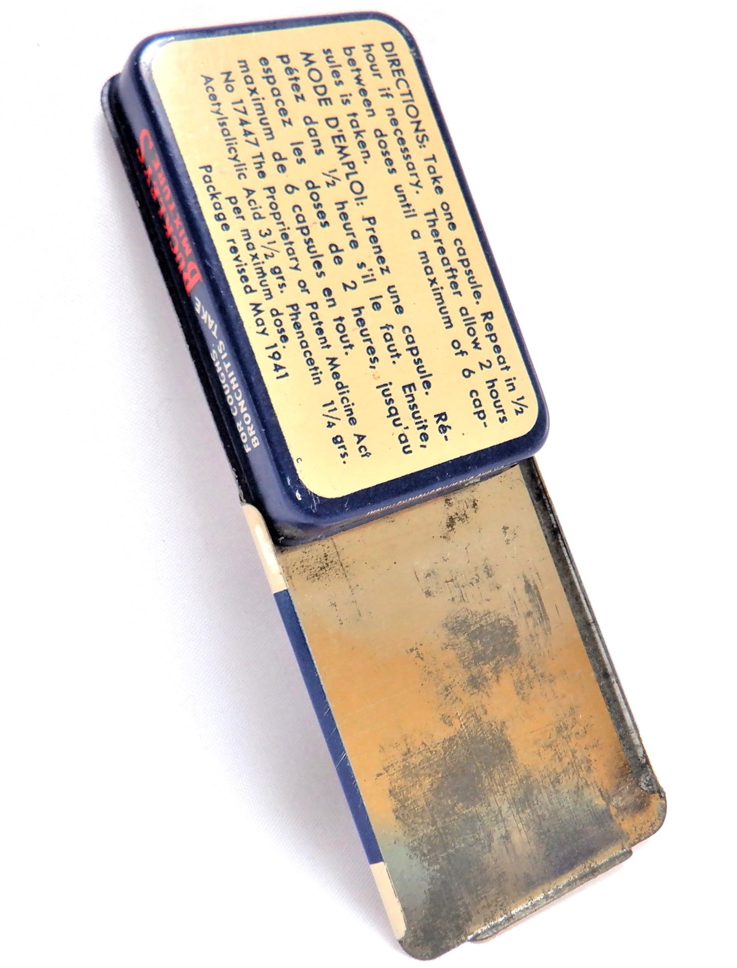 An Antique Canadian Tin Container by BUCKLEY'S CINNAMATED CAPSULES