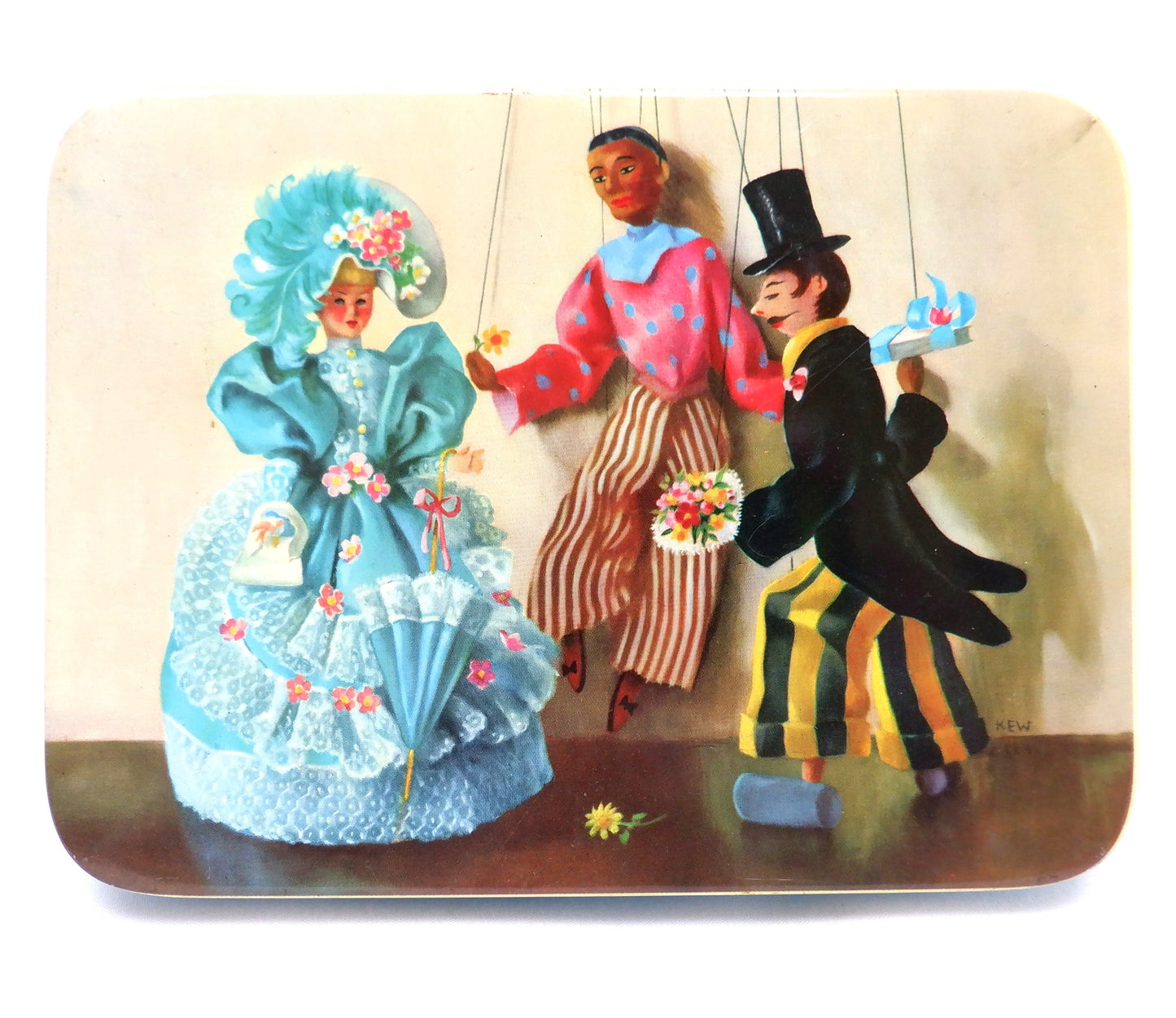 BLUE BIRD'S Parkes Classic Series Vintage Tin Container: 'THE MARIONETTES'