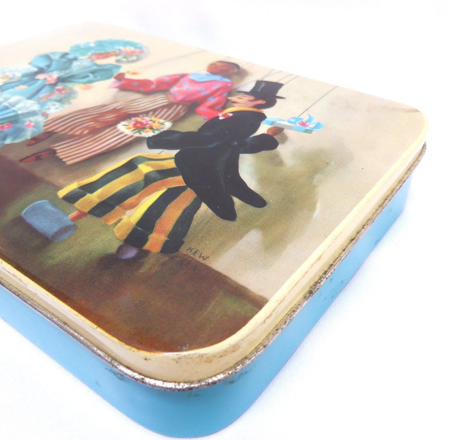 BLUE BIRD'S Parkes Classic Series Vintage Tin Container: 'THE MARIONETTES'