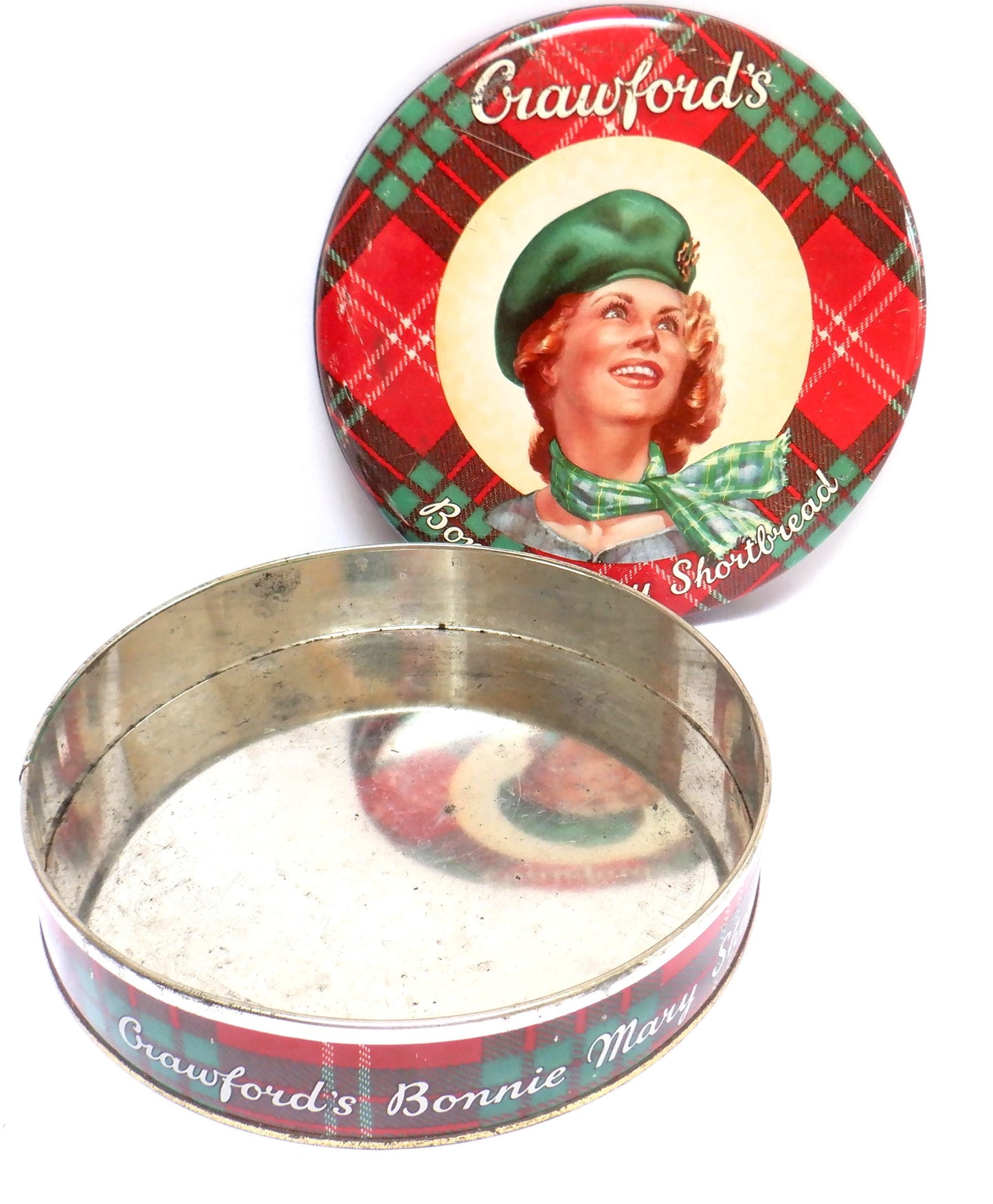 Vintage Tin Container by Crawford's Biscuit Company of Scotland: 'BONNIE MARY SHORTBREAD'