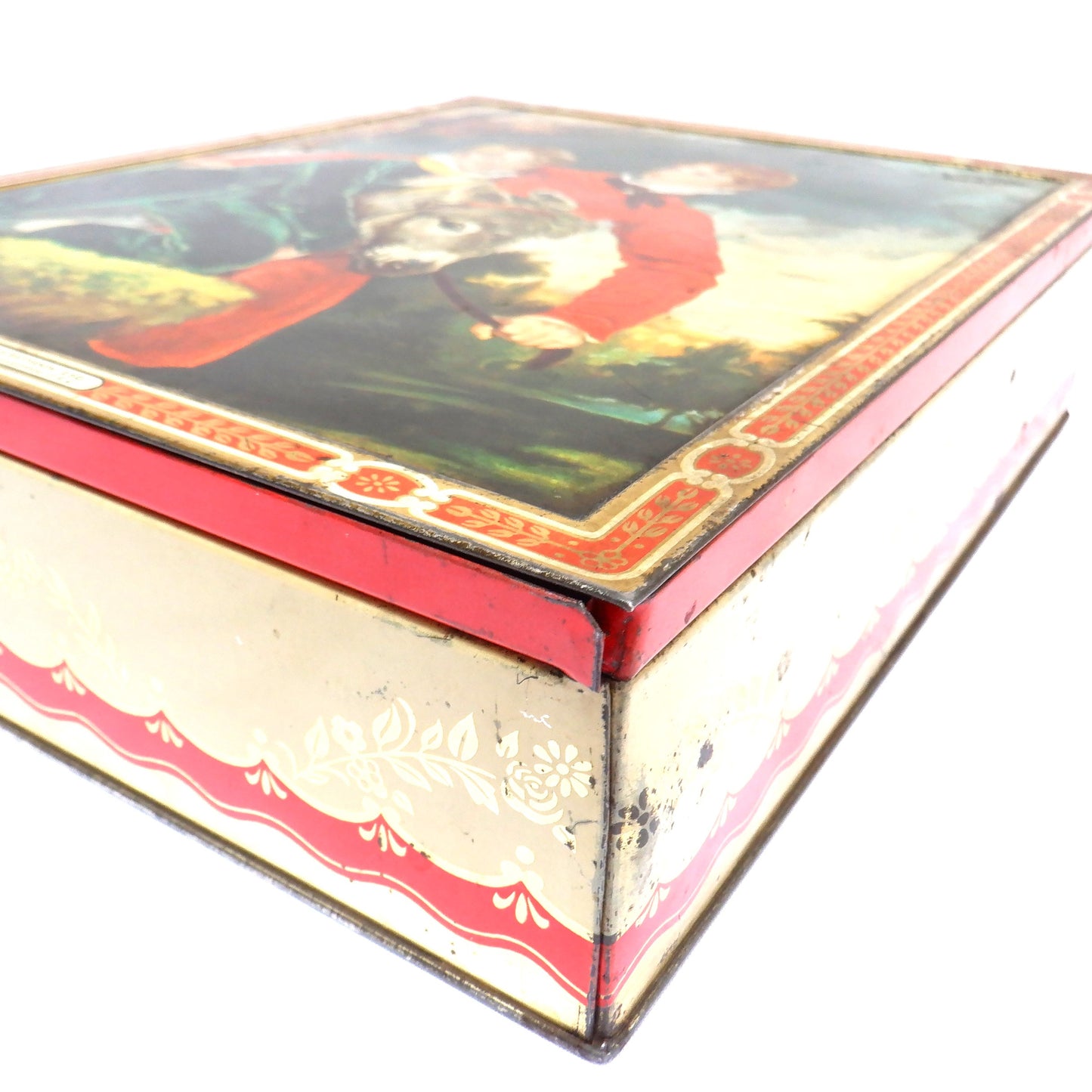 PEAK FREAN BISCUIT COMPANY ANTIQUE TIN: 'THE SONS OF W.H. PATTISSON' by Sir Thomas Lawrence