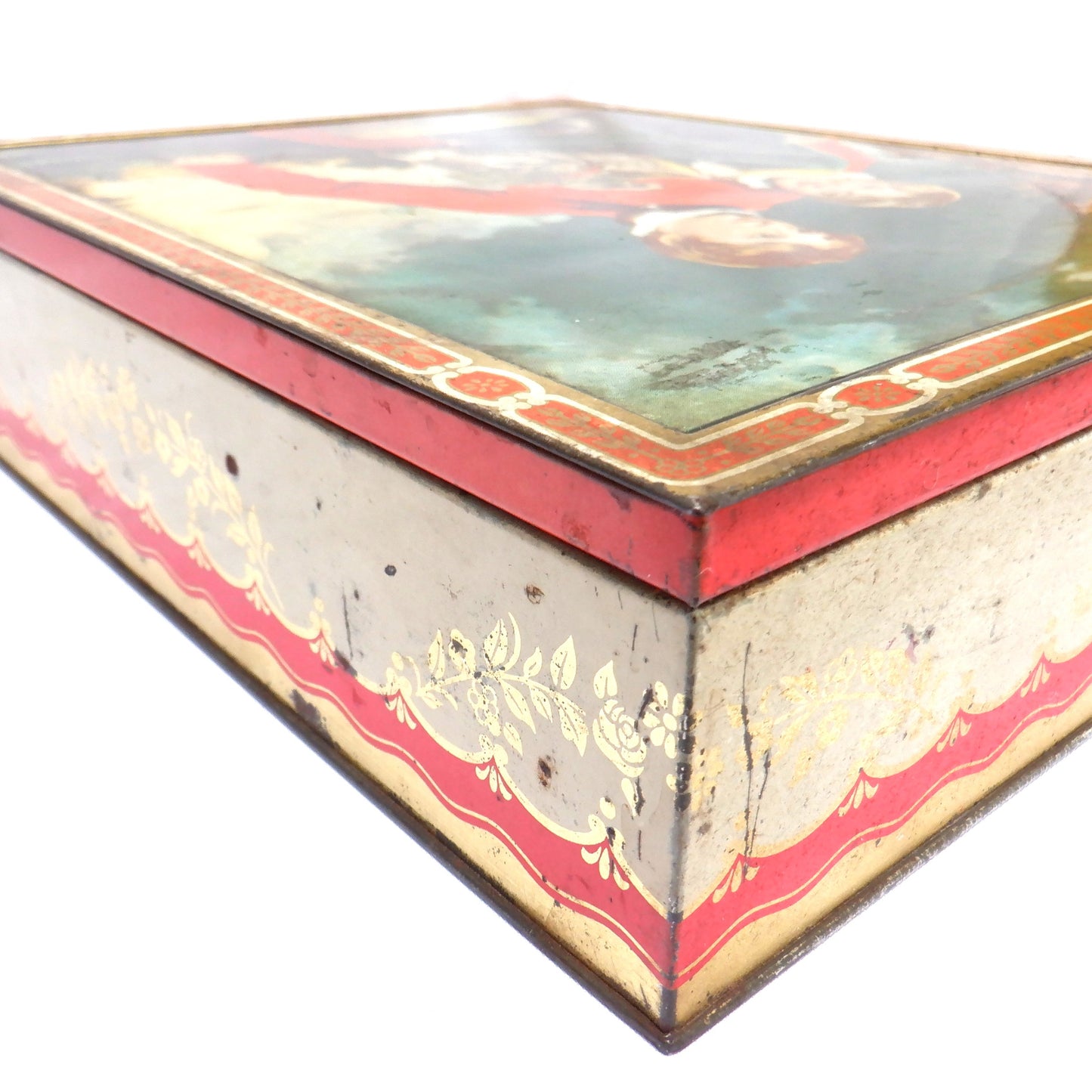PEAK FREAN BISCUIT COMPANY ANTIQUE TIN: 'THE SONS OF W.H. PATTISSON' by Sir Thomas Lawrence