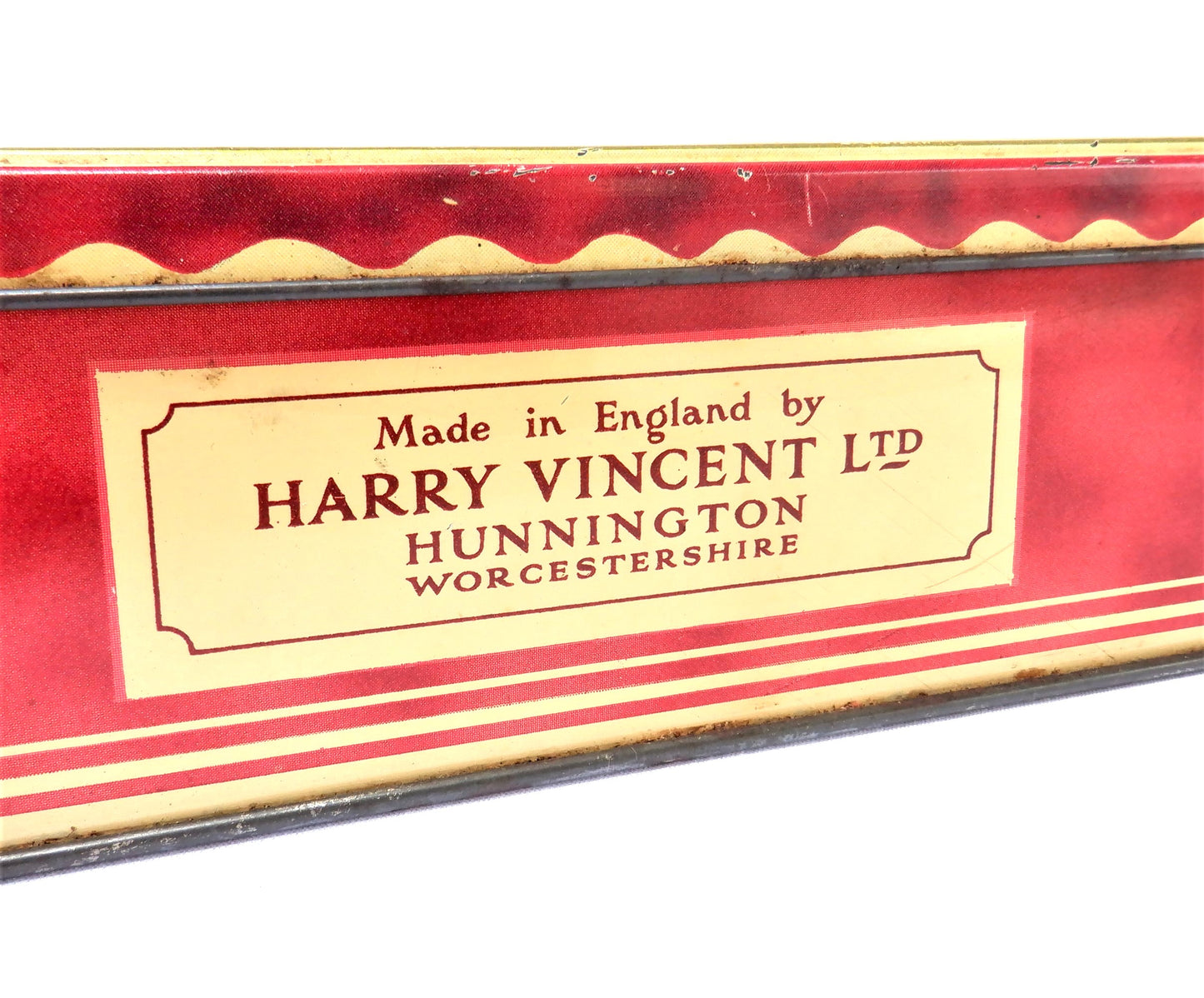 Antique Tin Container by HARRY VINCENT LTD, of Blue Bird Toffee Fame: 'THE VASE OF CARNATIONS'