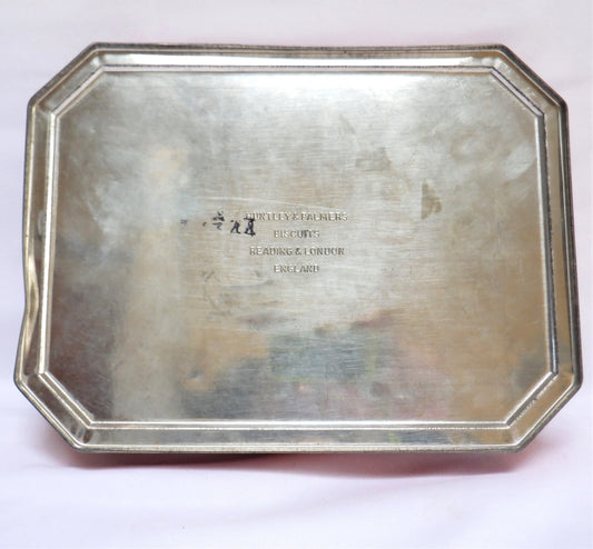 Vintage Large Rectangular Tin by HUNTLEY & PALMERS BISCUITS: 'THE ROOSTER!'